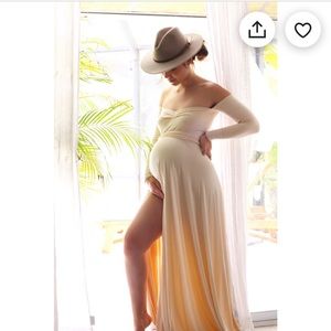 Pink baby shower maternity or baby photo shoot dress